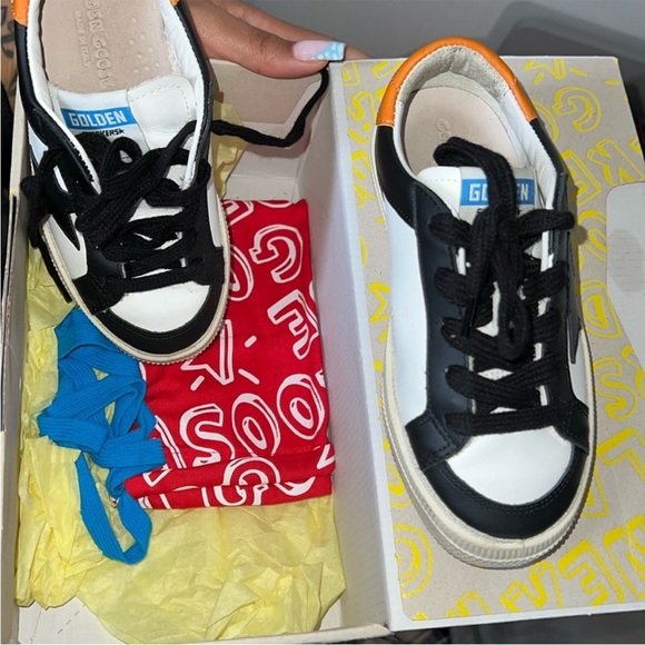 Golden Goose Other - Golden Goose Kids Black, White, and Orange Sneakers